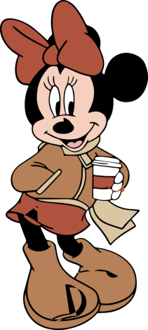 Minnie Mouse Fall Line Art Svg Vector, Free Vectors File
